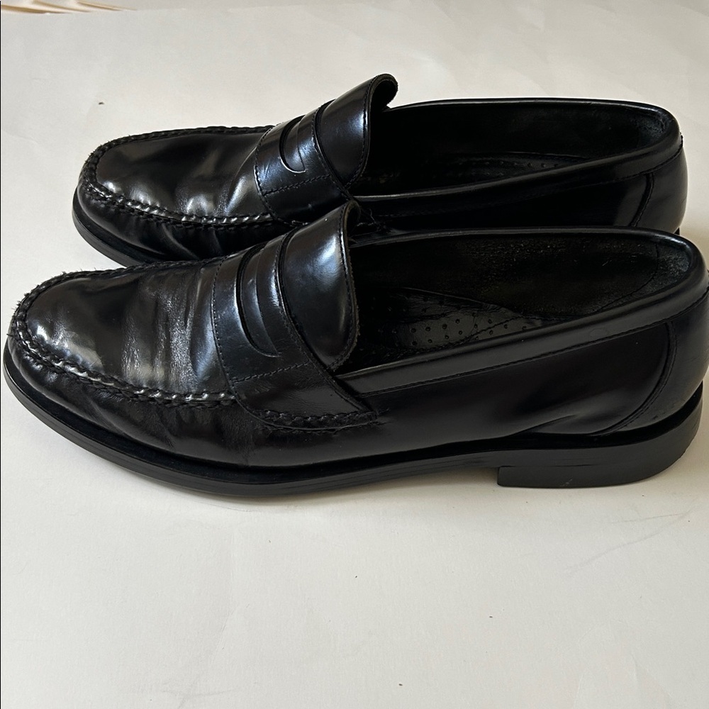 Bass Mens Black Penny Loafers - Picture 6 of 9